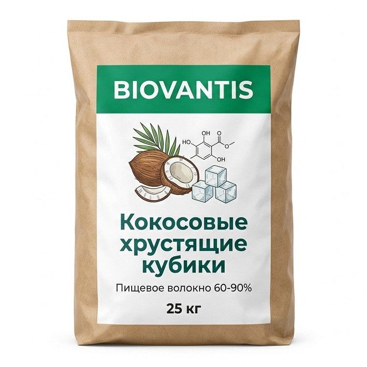 Кокосовые хрустящие кубики