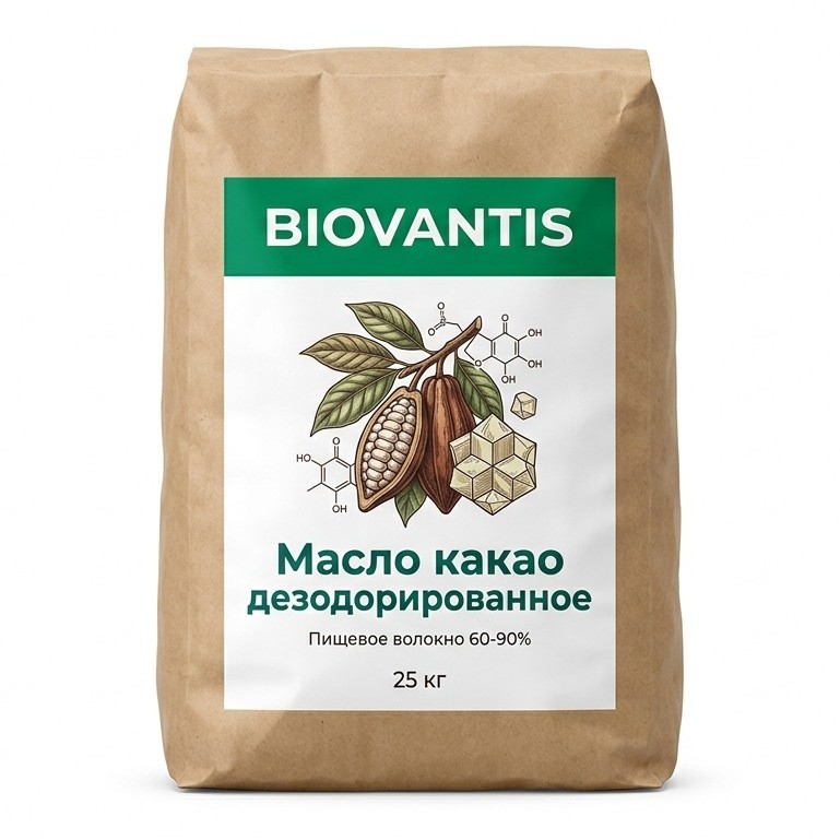 Масло какао дезодорированное — упаковка