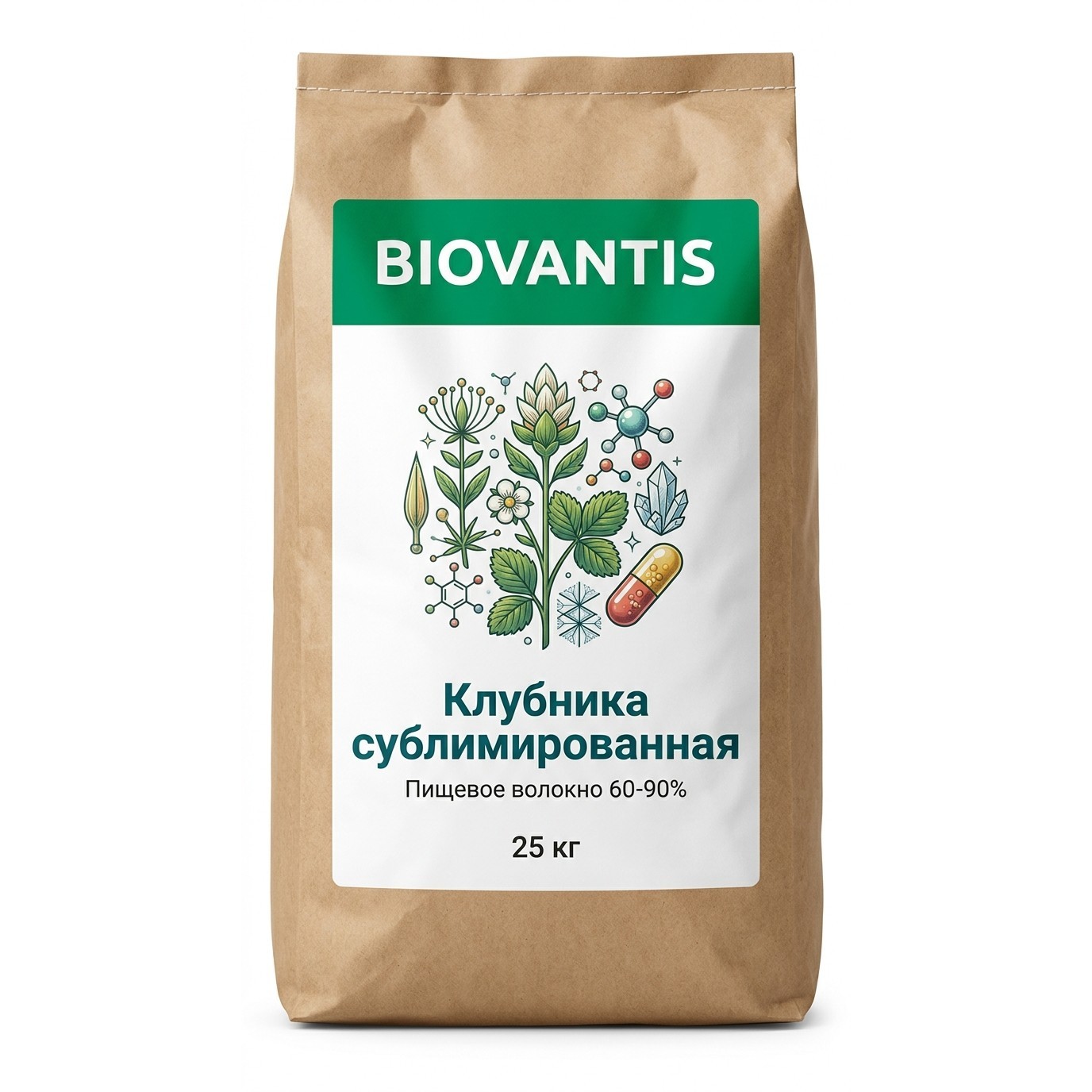 Клубника сублимированная — упаковка