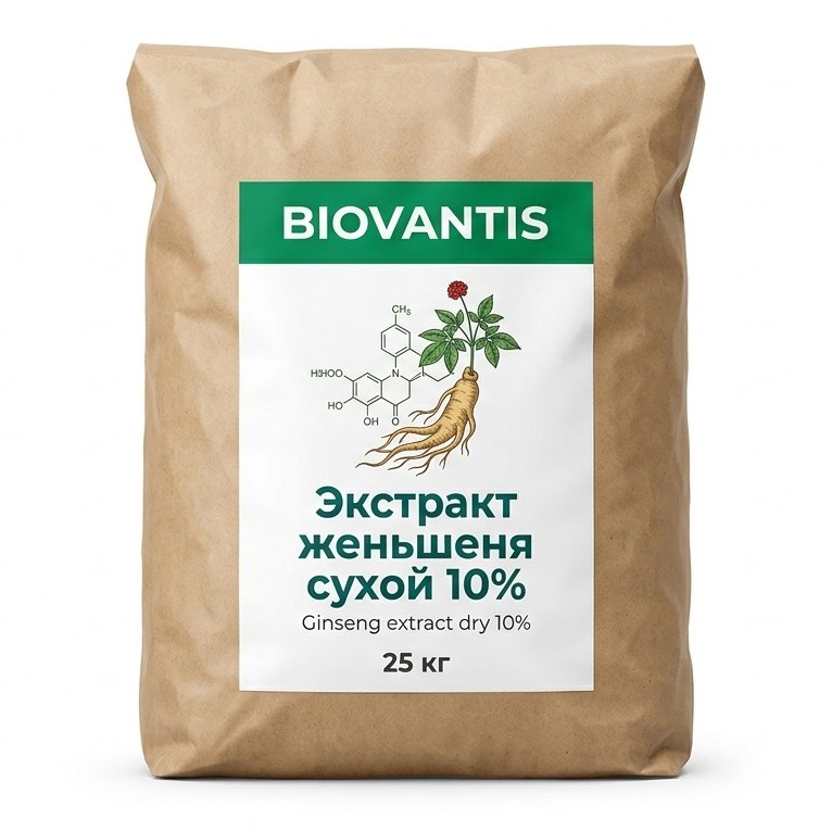 Экстракт женьшеня сухой 10% — упаковка