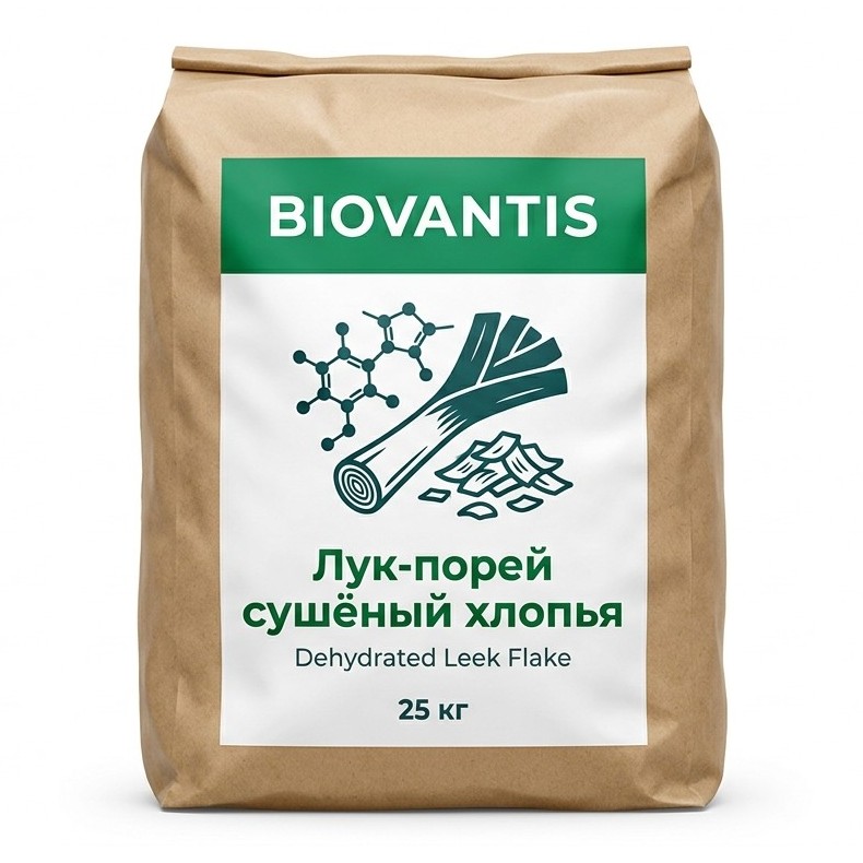 Лук-порей сушёный хлопья — упаковка