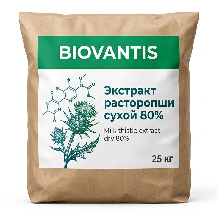 Экстракт расторопши сухой 80% — упаковка