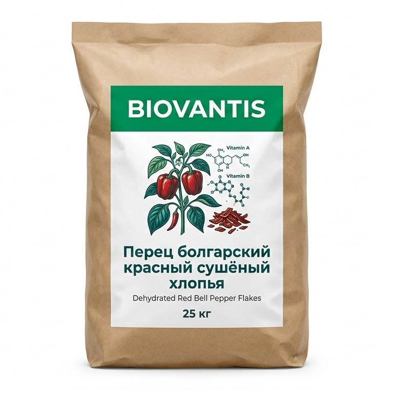 Перец болгарский красный сушёный хлопья