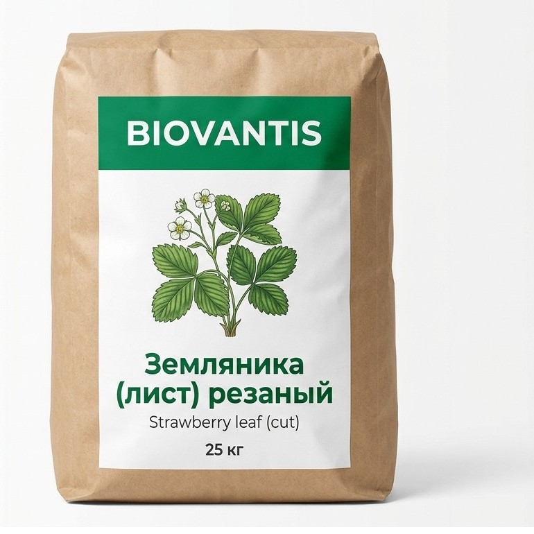 Земляника (лист) резаный — упаковка
