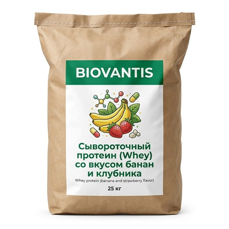 Сывороточный протеин (Whey) со вкусом банан и клубника