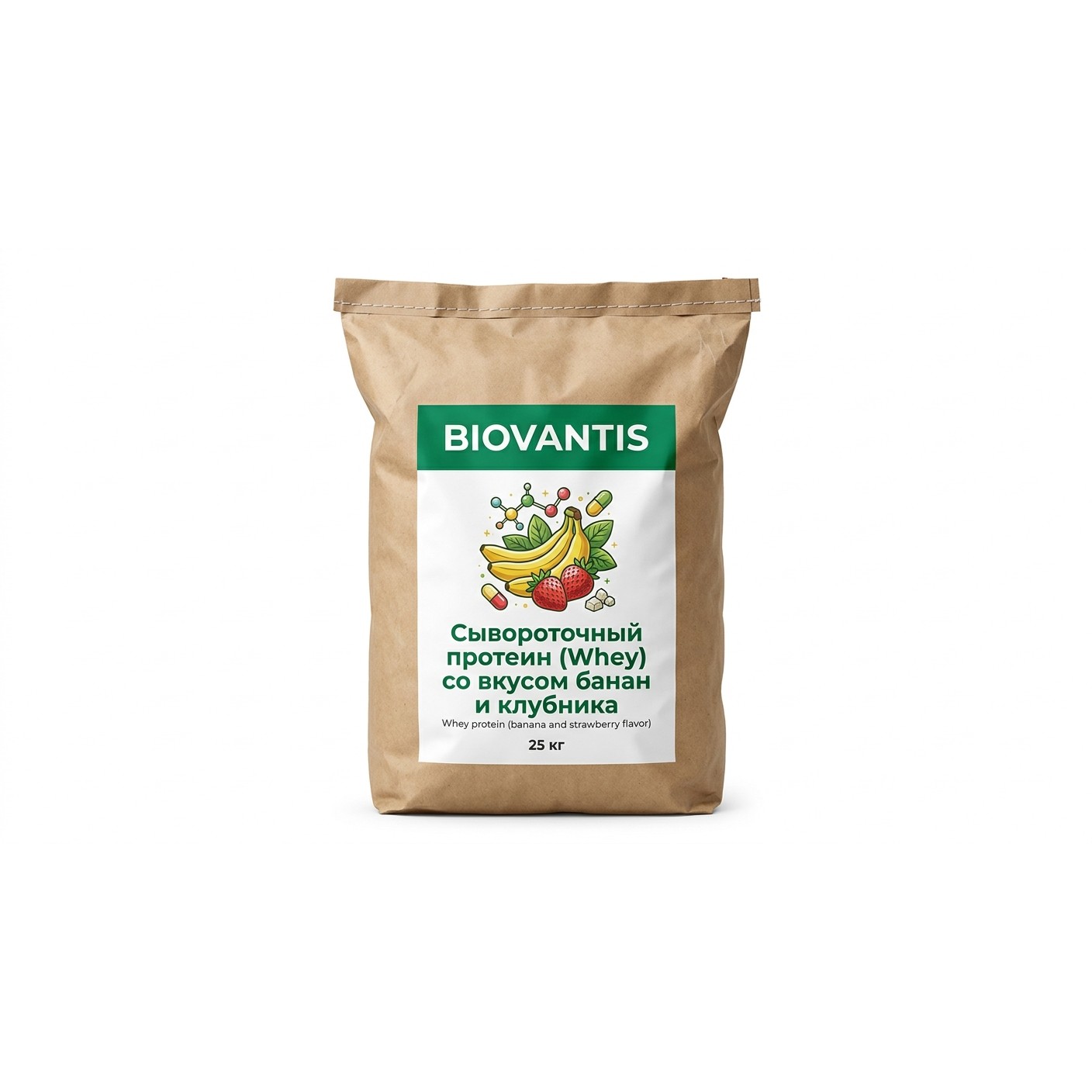 Сывороточный протеин (Whey) со вкусом банан и клубника